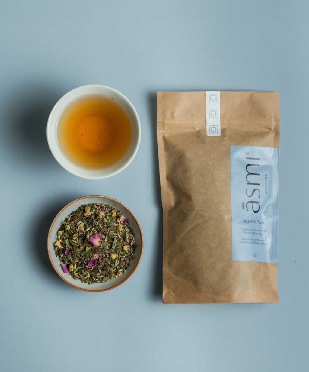Asmi Ayurveda Relax Tea w/ Chamomile & Rose Petals image 3