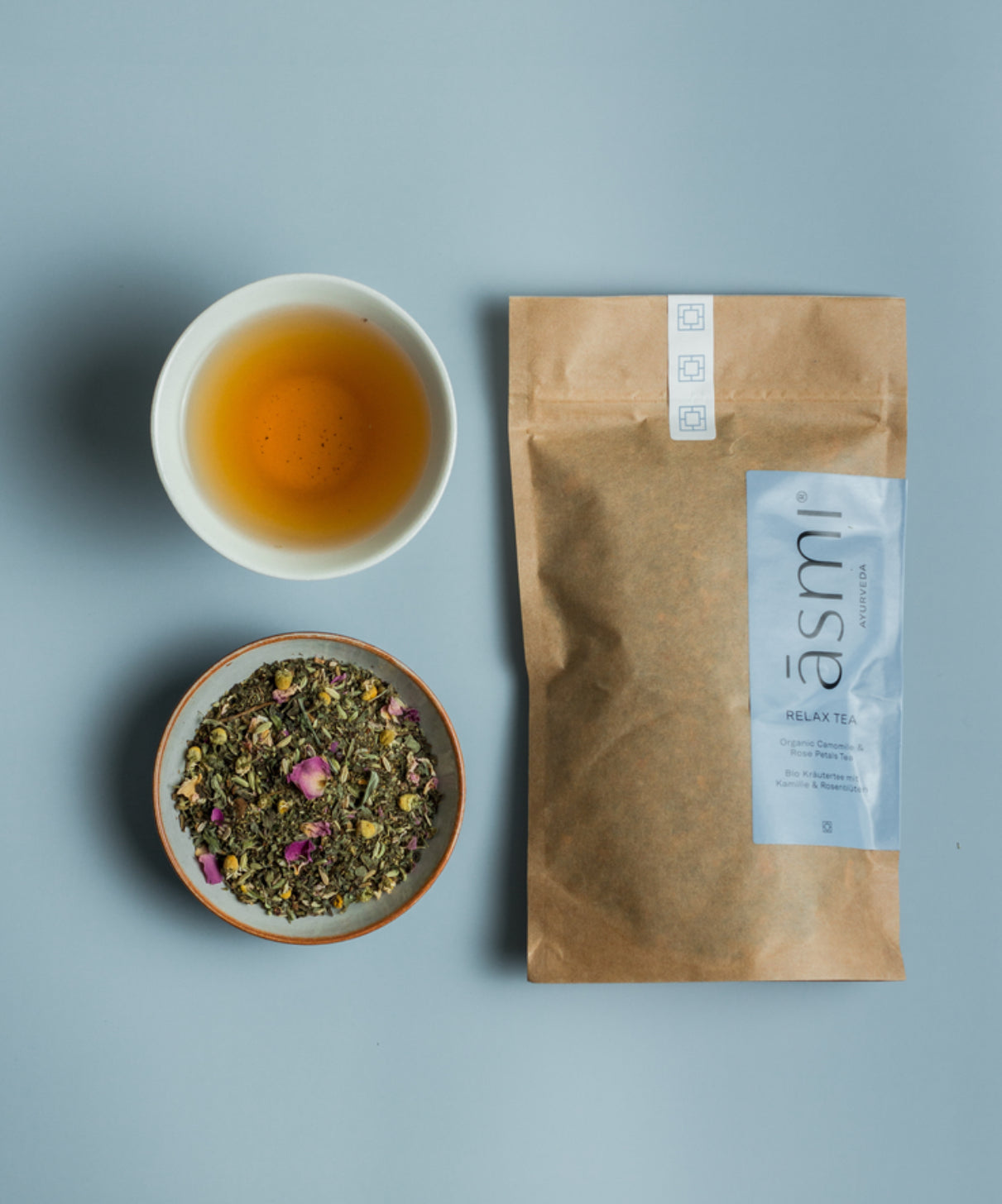 Asmi Ayurveda Relax Tea w/ Chamomile & Rose Petals image 3