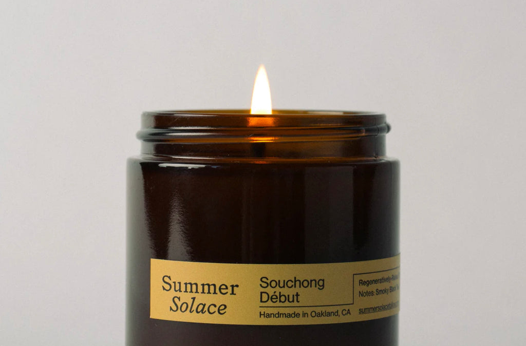 Summer Solace Souchong Debut (Black Tea & Vetiver) Candle - Regenerative Tallow™ image 1