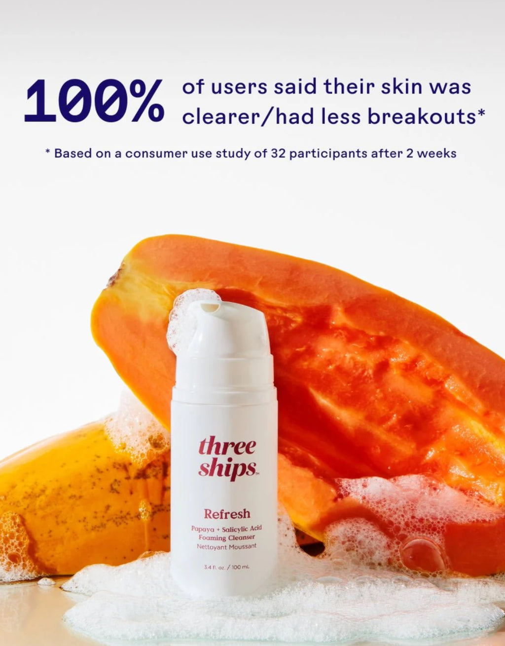 Three Ships Refresh Papaya + Salicylic Acid Cleanser