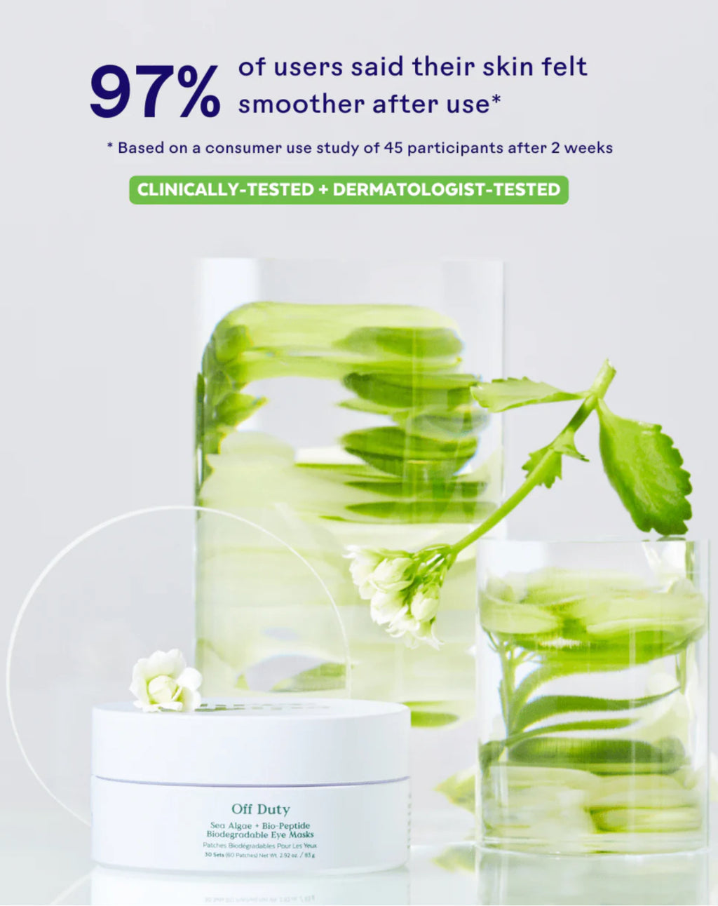 Three Ships Off Duty Sea Algae + Bio Peptide Smoothing Biodegradable Eye Masks