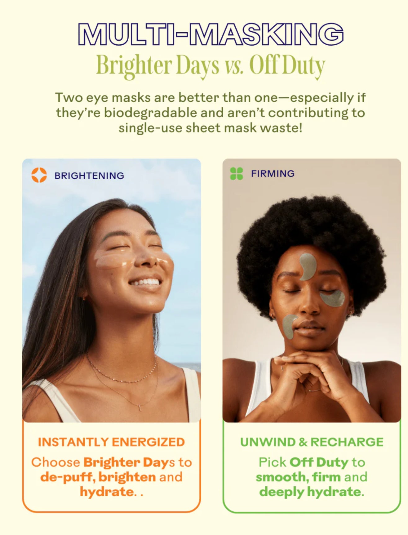 Three Ships Off Duty Sea Algae + Bio Peptide Smoothing Biodegradable Eye Masks