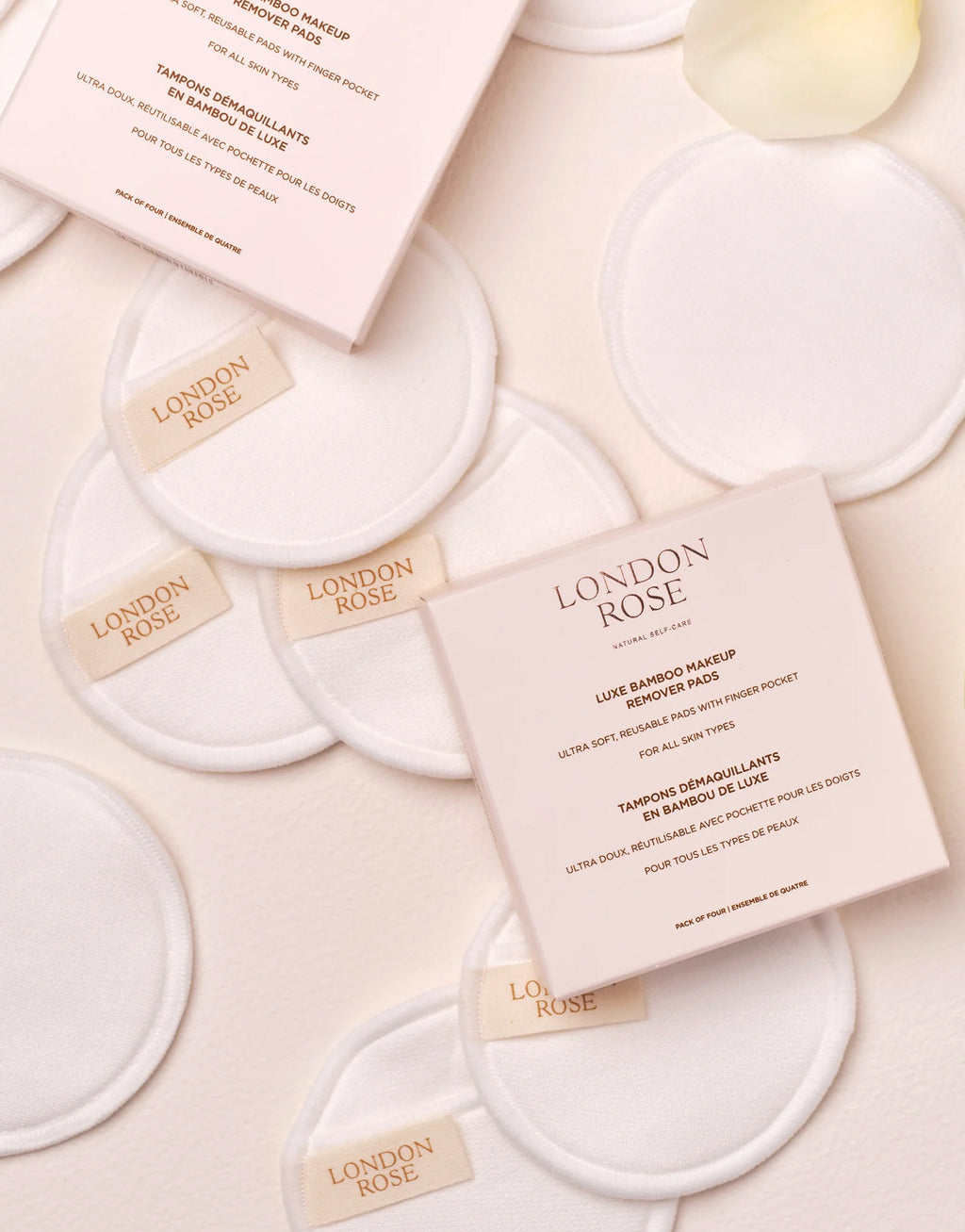 London Rose Luxe Bamboo Makeup Remover Pads image 0