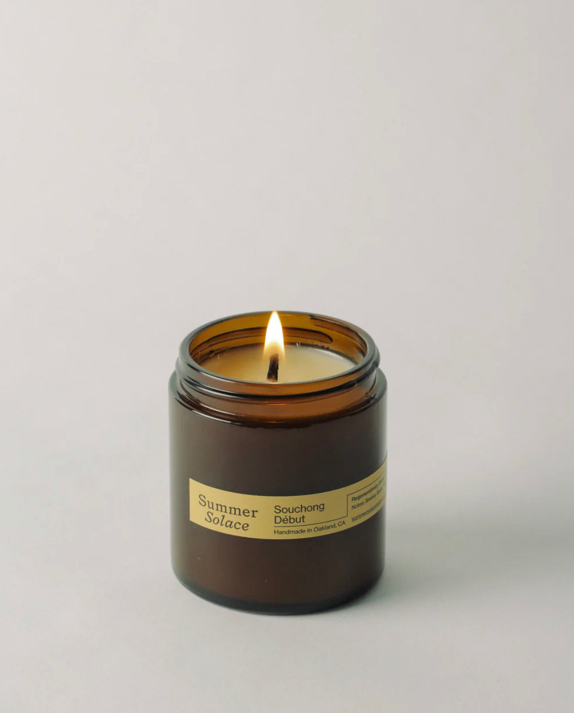 Summer Solace Souchong Debut (Black Tea & Vetiver) Candle - Regenerative Tallow™ image 2