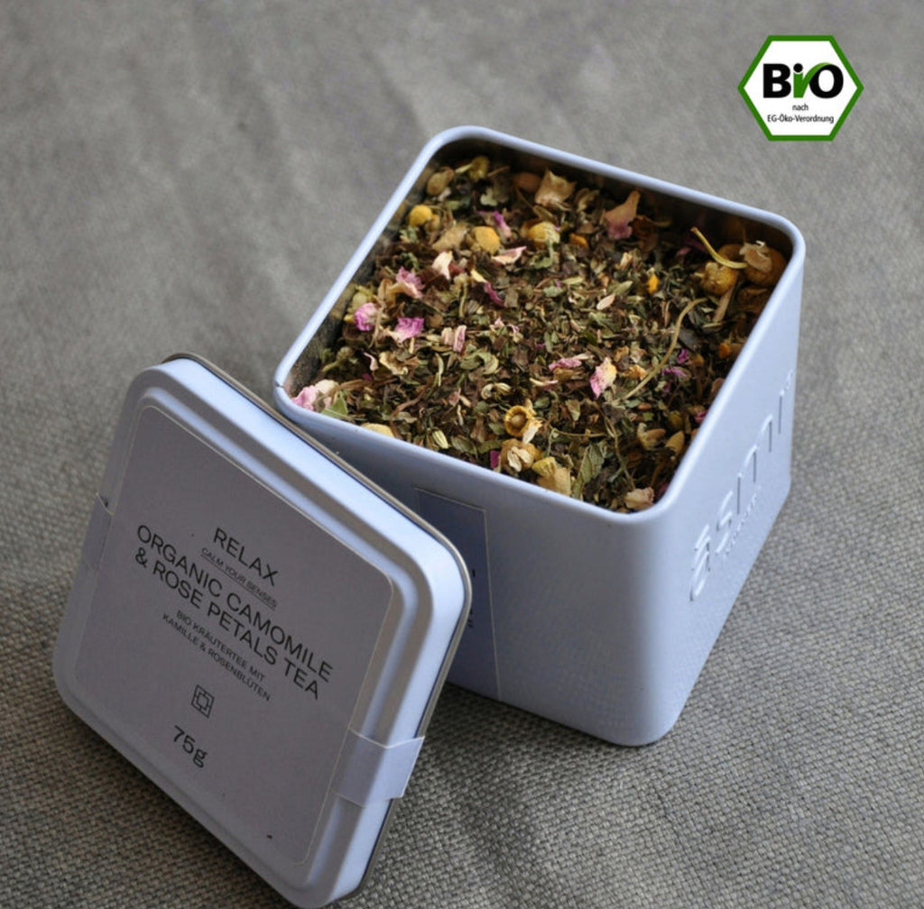Asmi Ayurveda Relax Tea w/ Chamomile & Rose Petals image 1