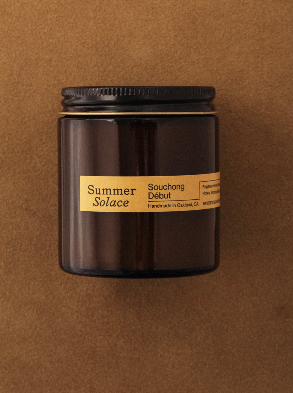 Summer Solace Souchong Debut (Black Tea & Vetiver) Candle - Regenerative Tallow™ image 0